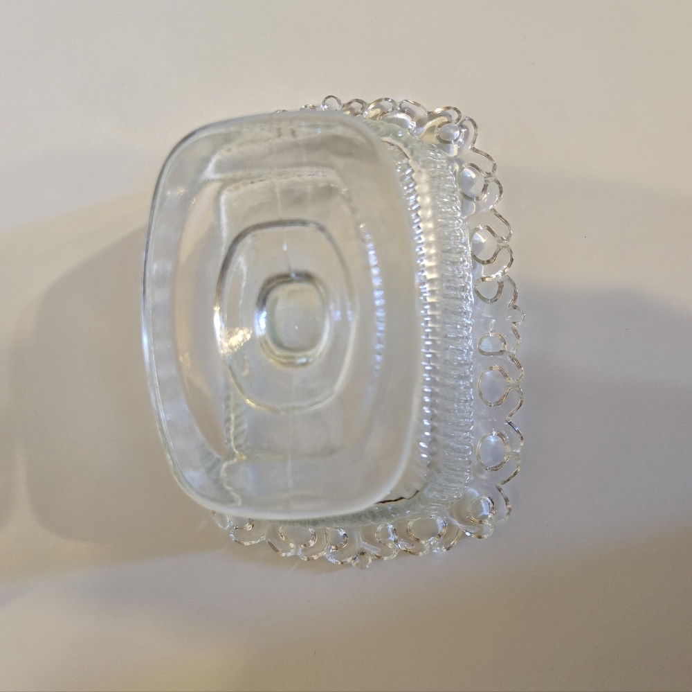 Indiana Glass Clear Lace-Edge Covered Candy Dish - Picture 12 of 16
